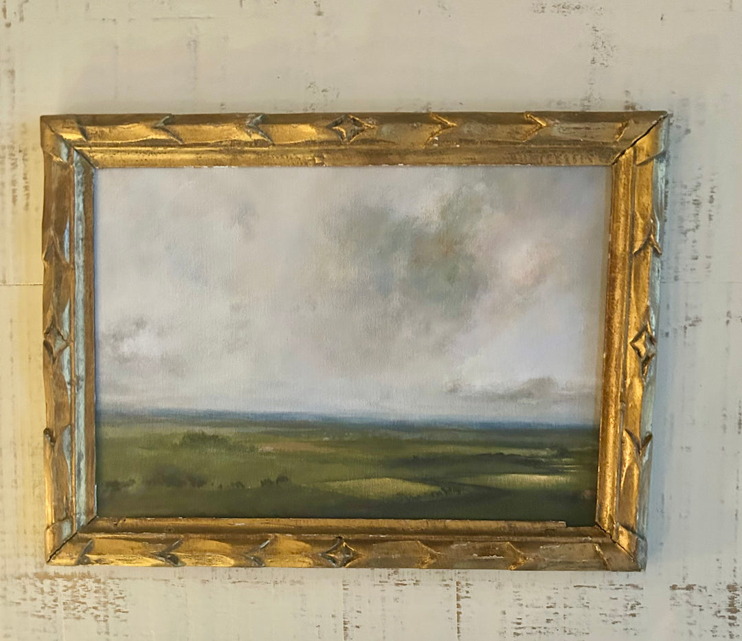Sprawling fields II (antique French frame)