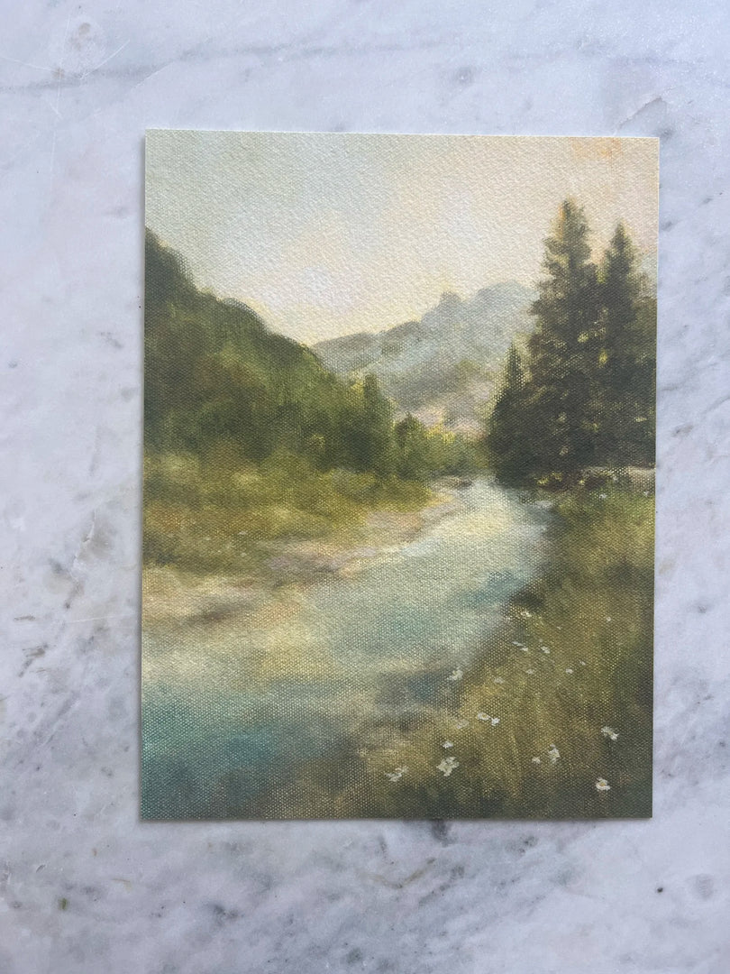 Evergreen view framed fine art print
