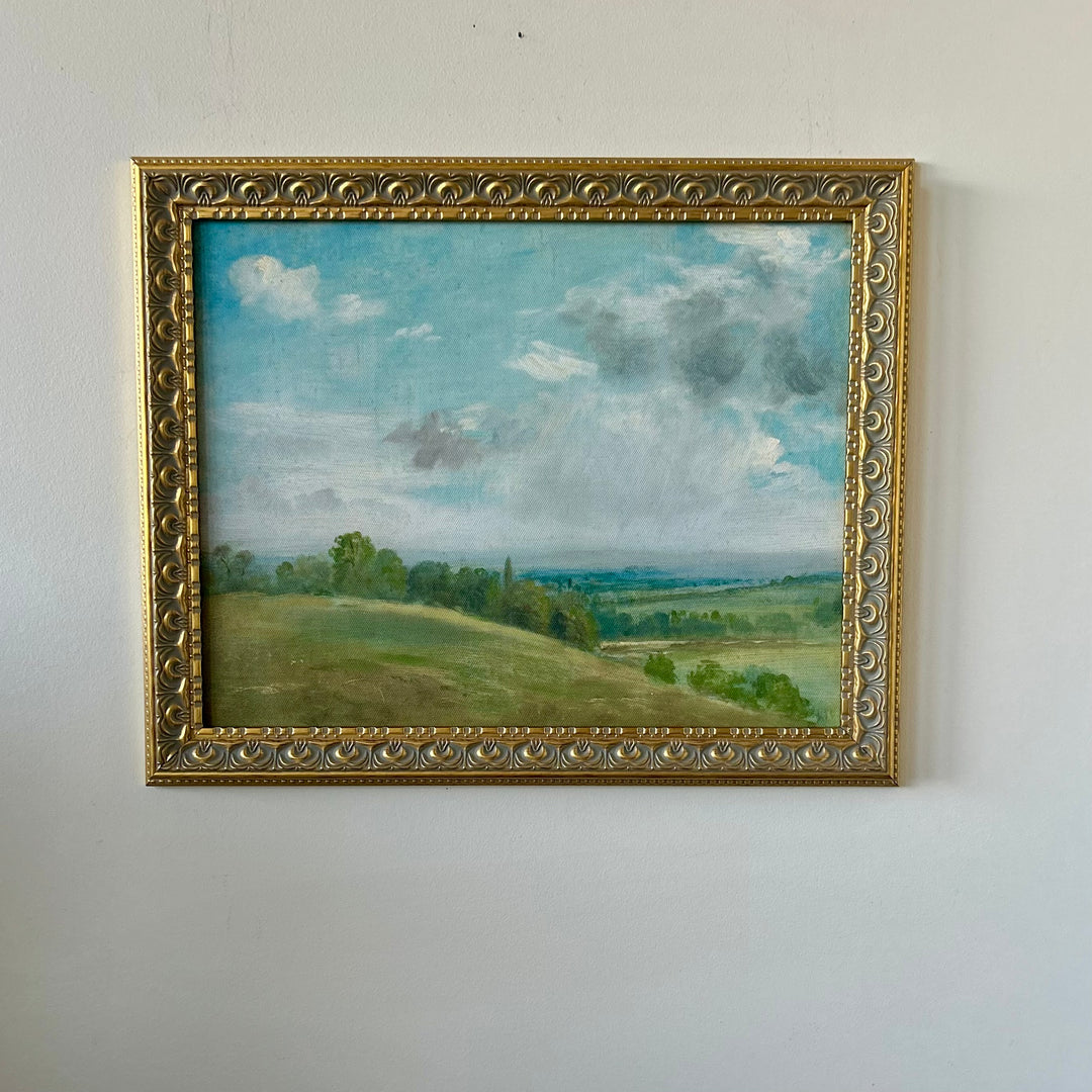 Summer Landscape near Dedham - framed canvas print