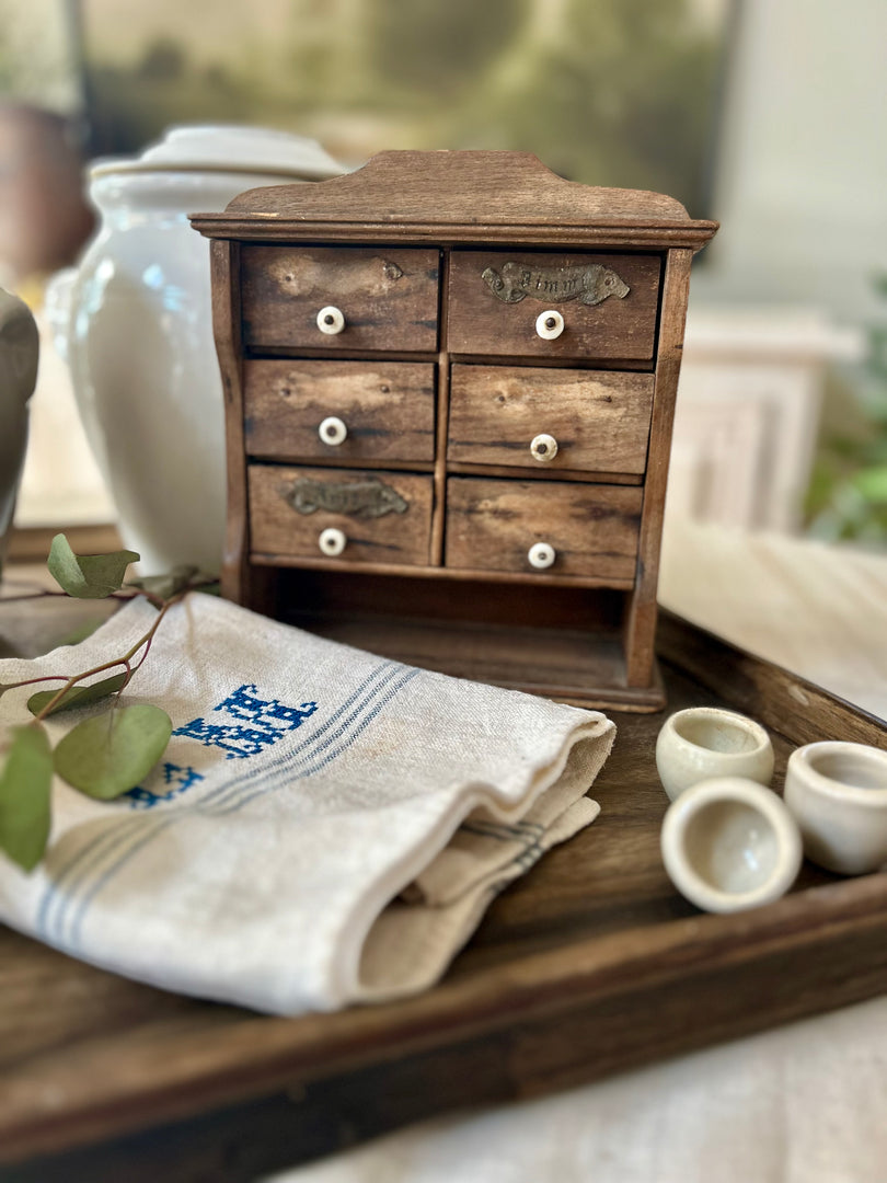 Vintage spice chest