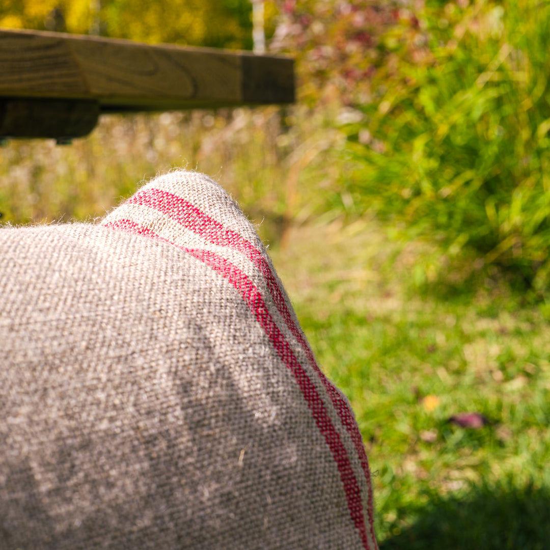 French linen grain sack pillow