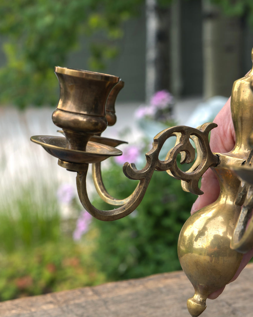 vintage brass candelabrum