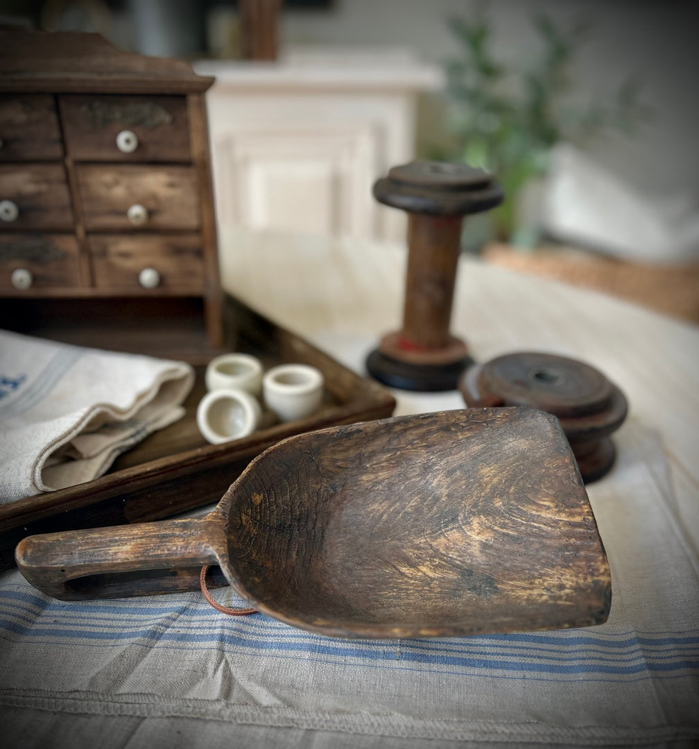 Vintage wooden scoop