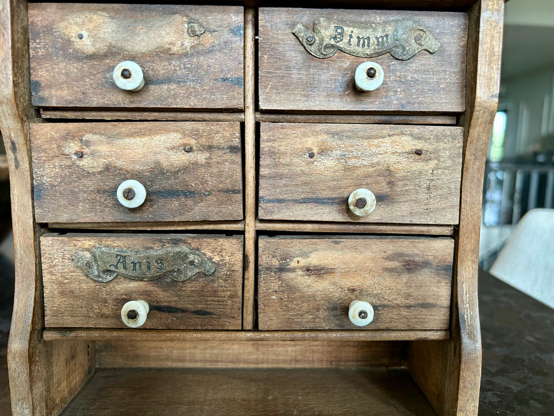 Vintage spice chest