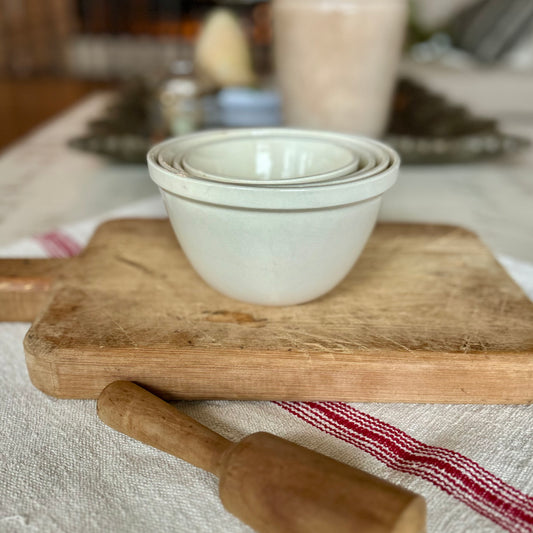 Vintage Ironstone Pudding Bowls (Set of 4)