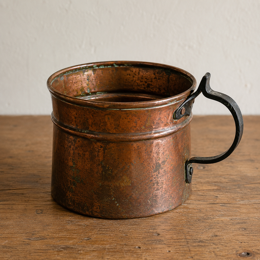 Antique Copper Measure with Wrought Iron Handle | c.1880–1920