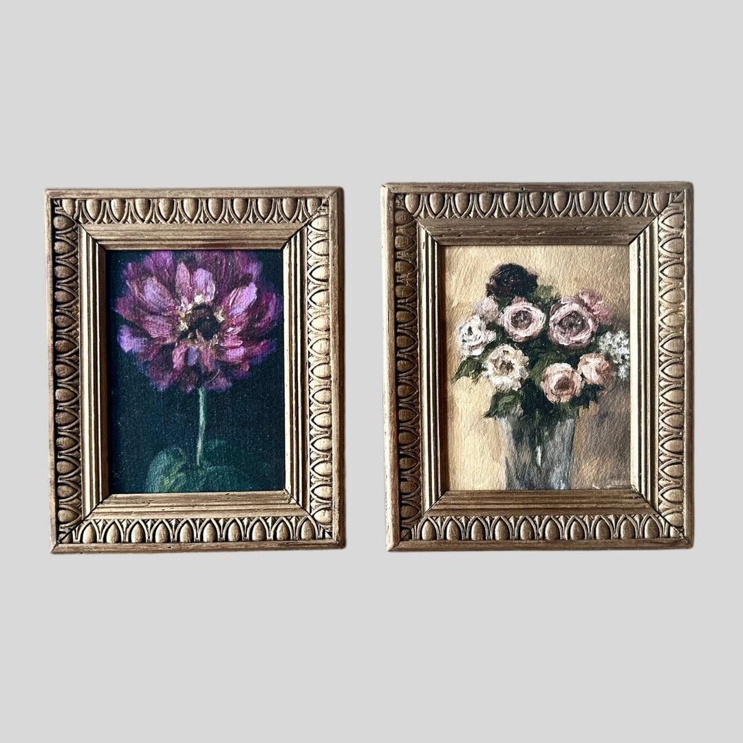 Floral set in vintage frames
