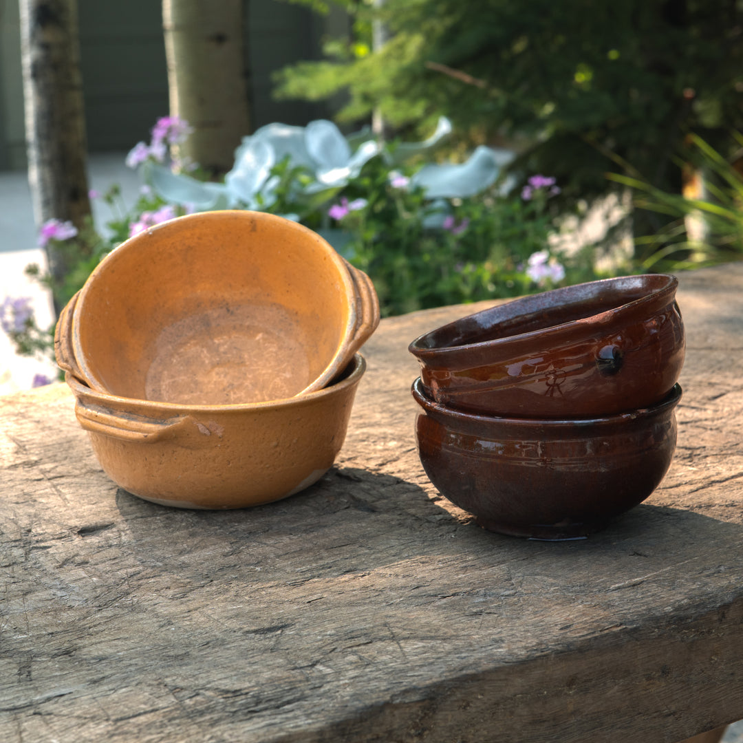 Vintage French stoneware bowls