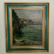 Antique French Coastal Oil Painting, Dated 1895