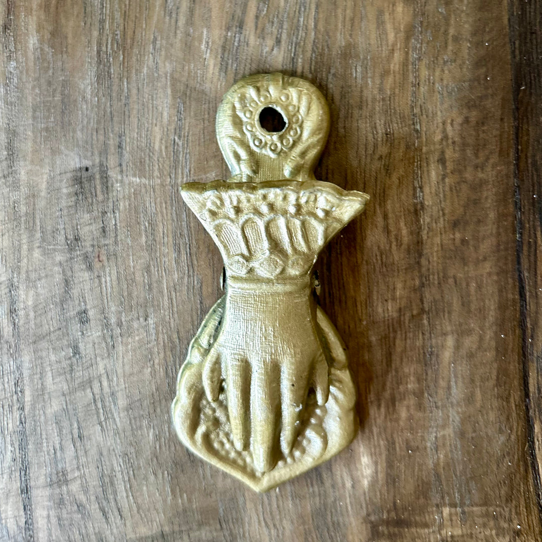 Victorian Brass glove desk clip