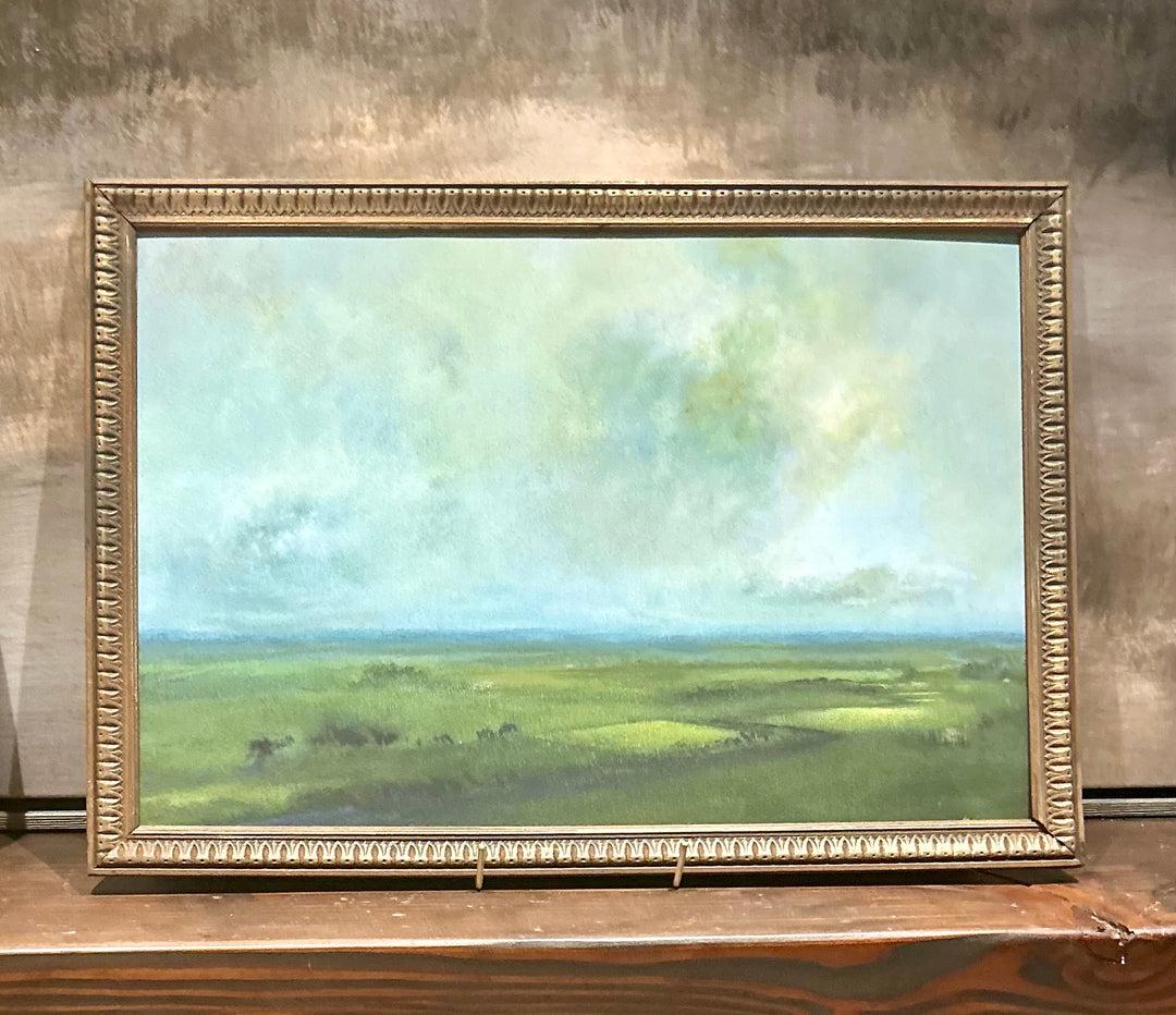 Sprawling fields II (antique French frame)