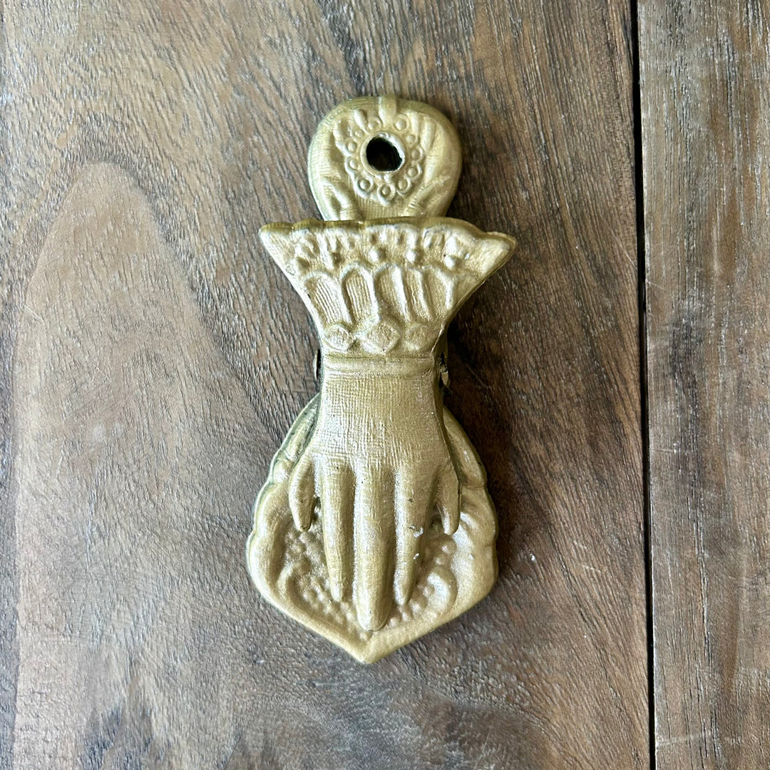 Victorian Brass glove desk clip