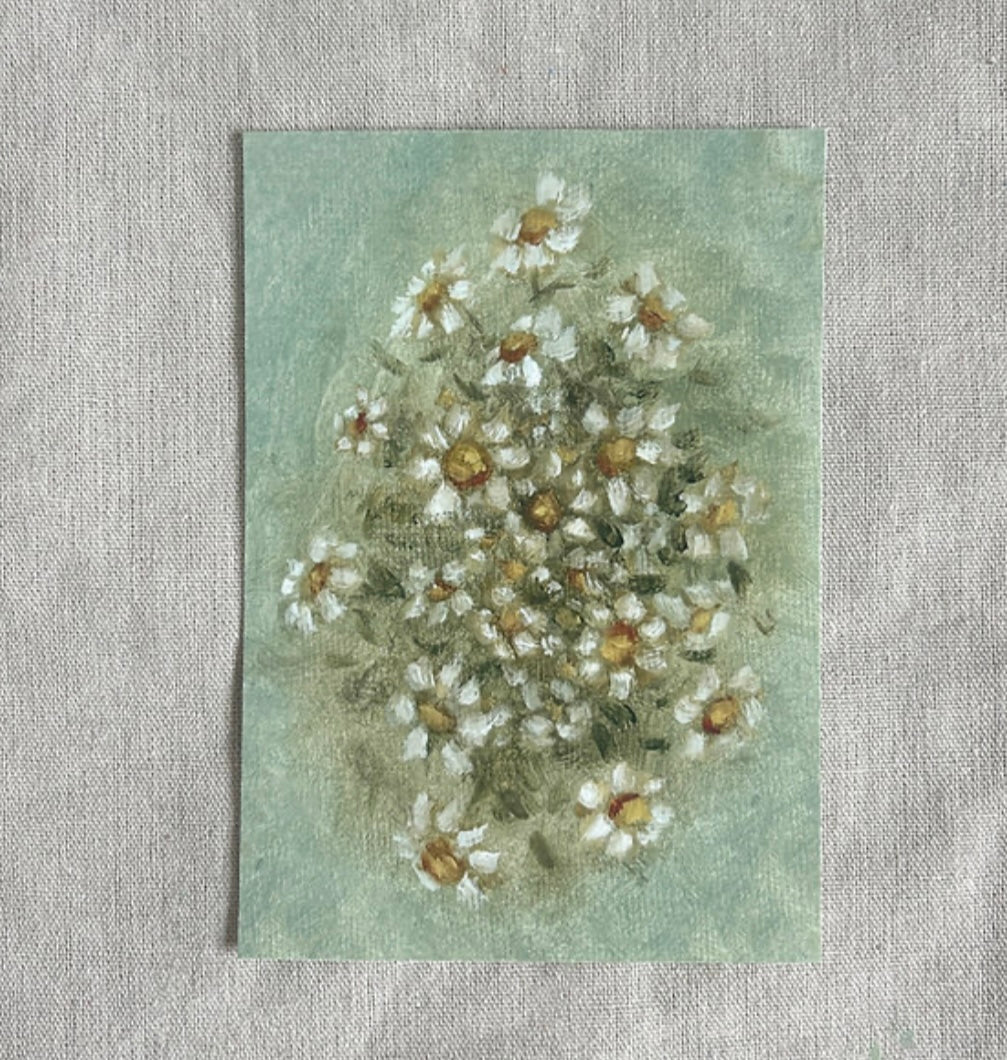 "Chamomile II" Fine Art Print (framed) 5X7"