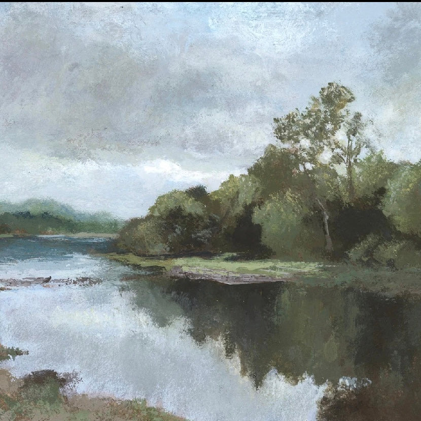 River Landscape (custom frame) 11x14”