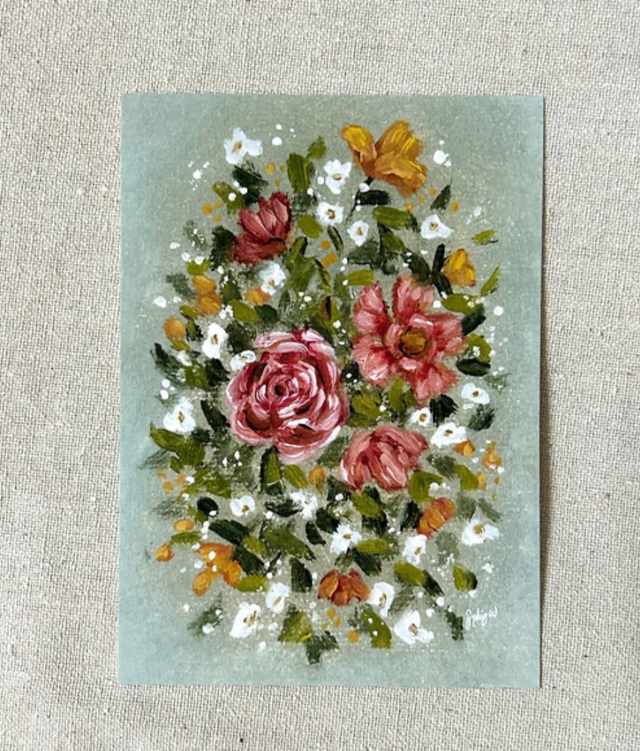 "Spring Florals" Fine Art Print (framed) 5X7"
