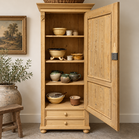 Rebuilt Pine Cabinet with Vintage Door