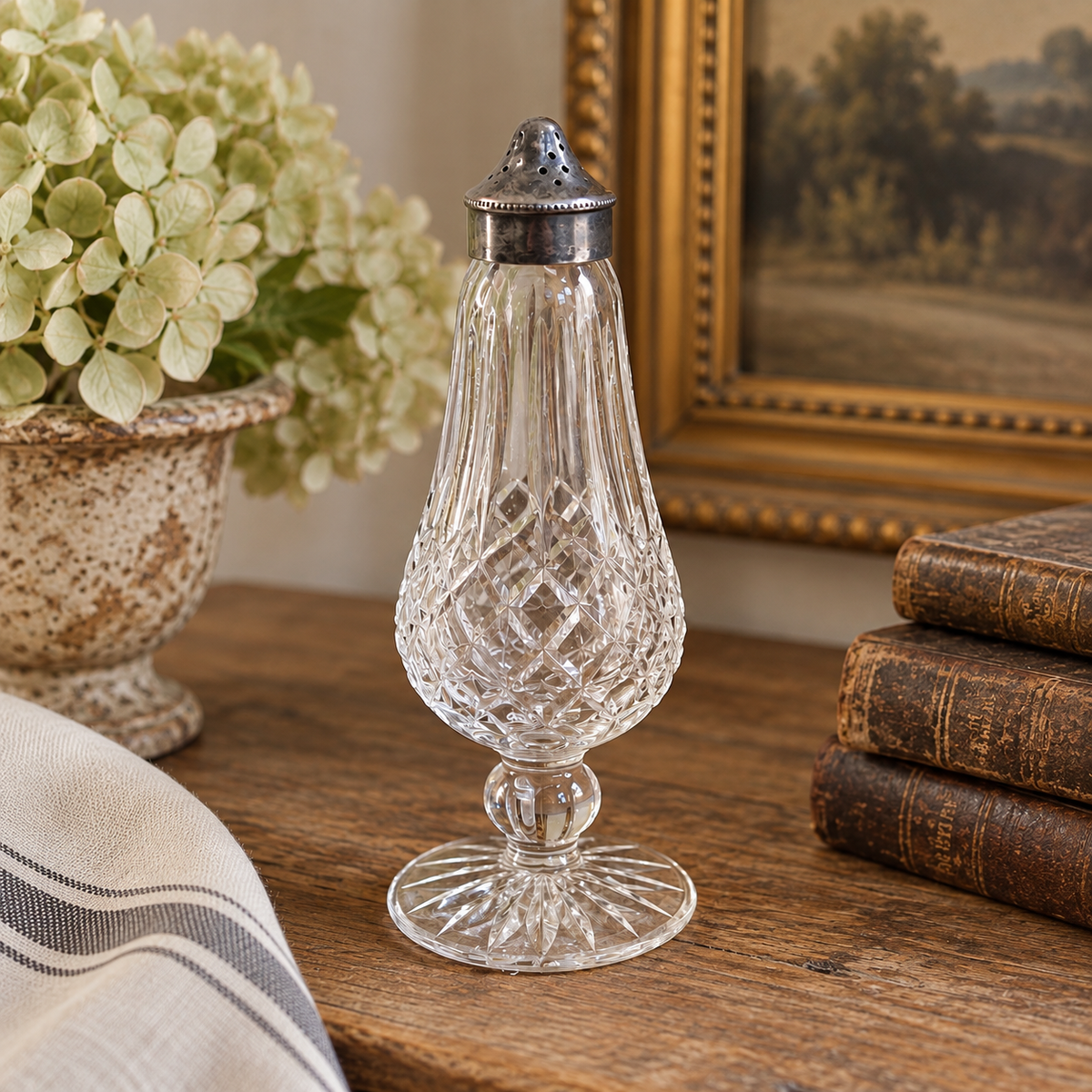 Vintage Cut Crystal Sugar Caster