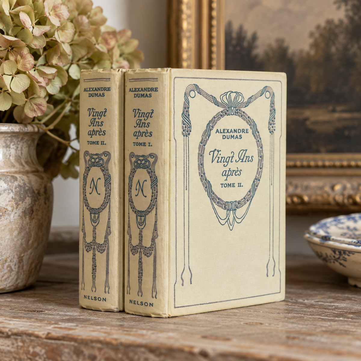 Vintage French Alexandre Dumas Books – Vingt Ans après, 1933 – Set of Two
