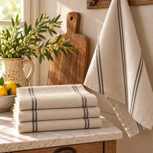 Charvet Éditions Country Linen Tea Towel – Made in France