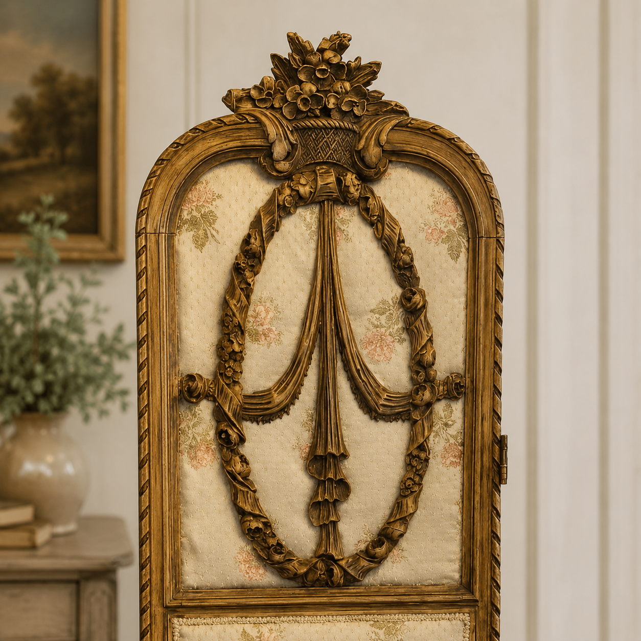 Antique Louis XVI Revival Folding Screen - France, circa 1880–1900