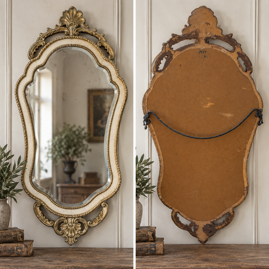 Vintage Gilt Rococo Style Mirror