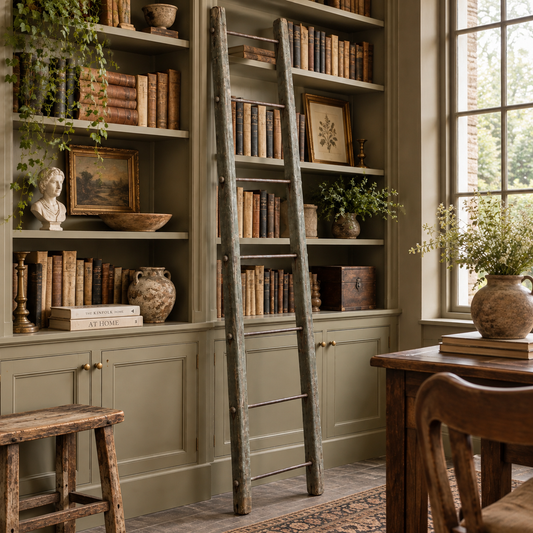Vintage library ladder