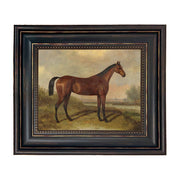 Hunter in a Landscape Framed Oil Painting Print on Canvas