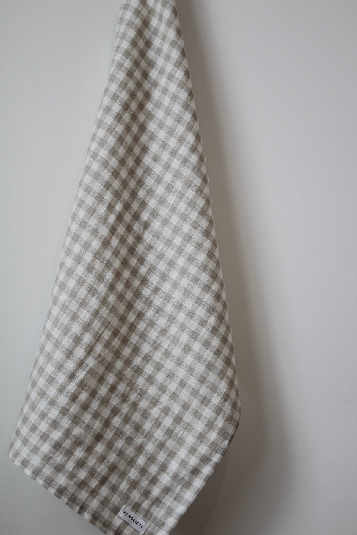 The Sawyer Tea Towel- Beige Gingham