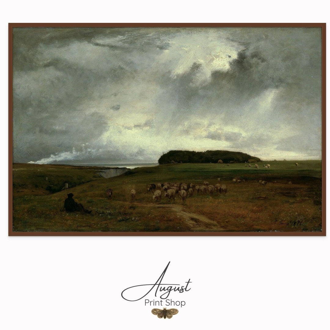 The Storm Vintage Art Print on Canvas in floating frame