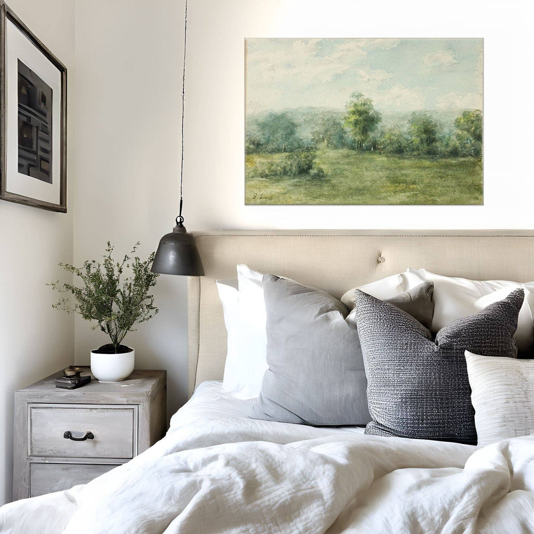 Calm Field Canvas In custom frame