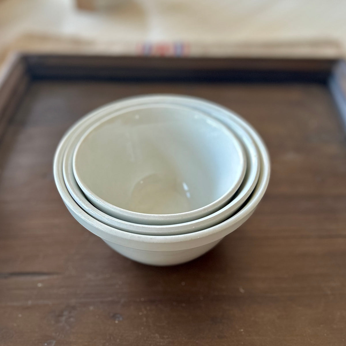 Vintage W.M. Adams Ironstone Pudding Bowls – Set of 3