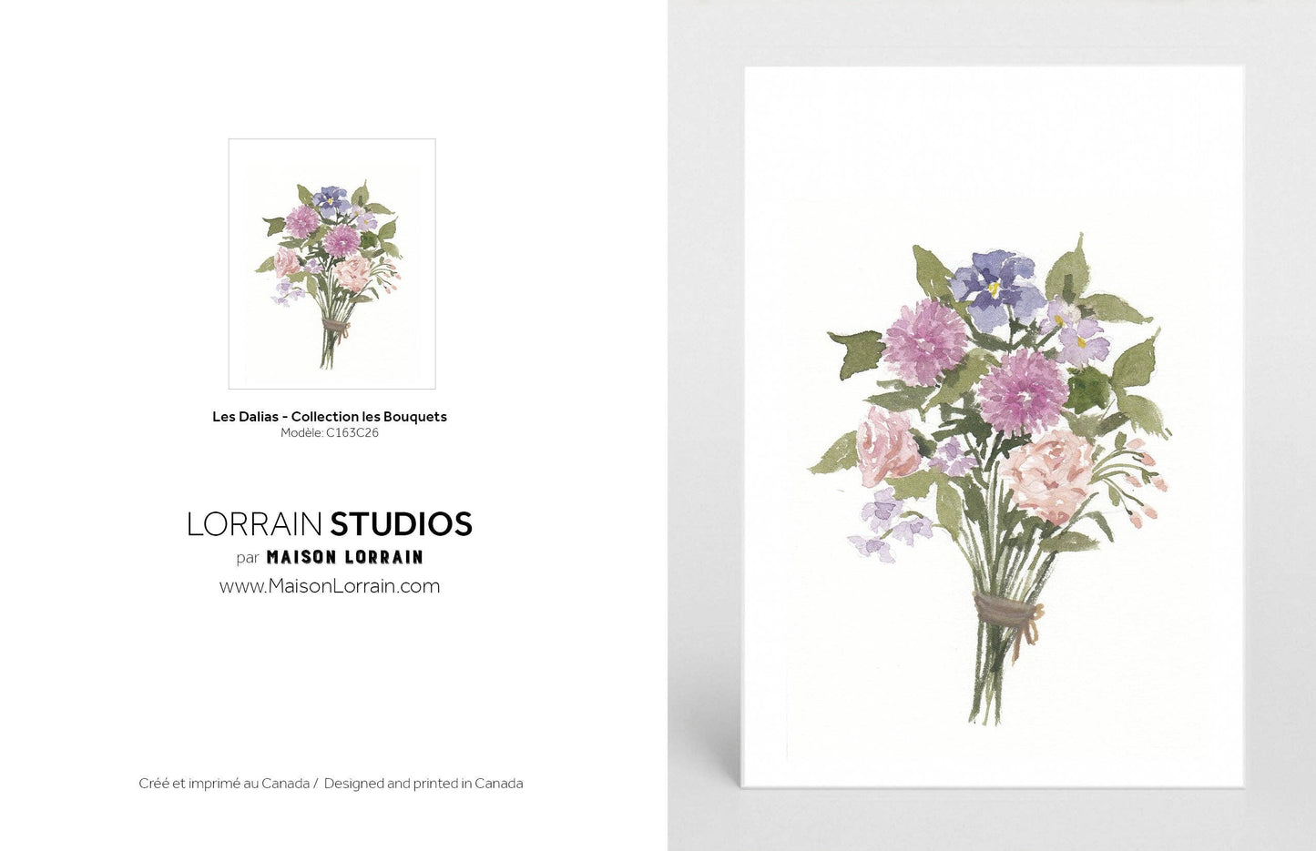NEW Carte de souhaits - Les Dalias / Greeting Card