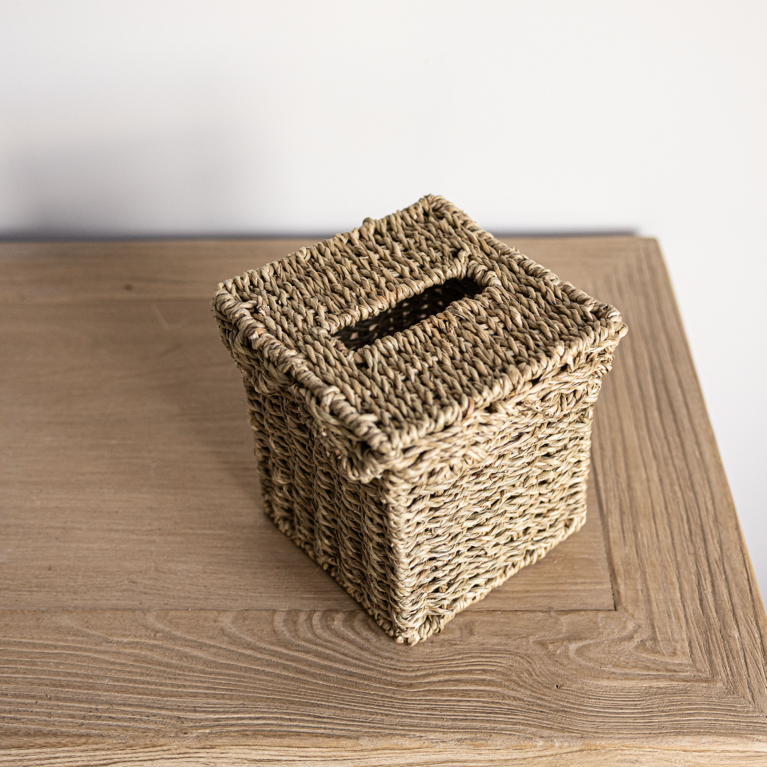 Woven Seagrass Tissue Box Cover