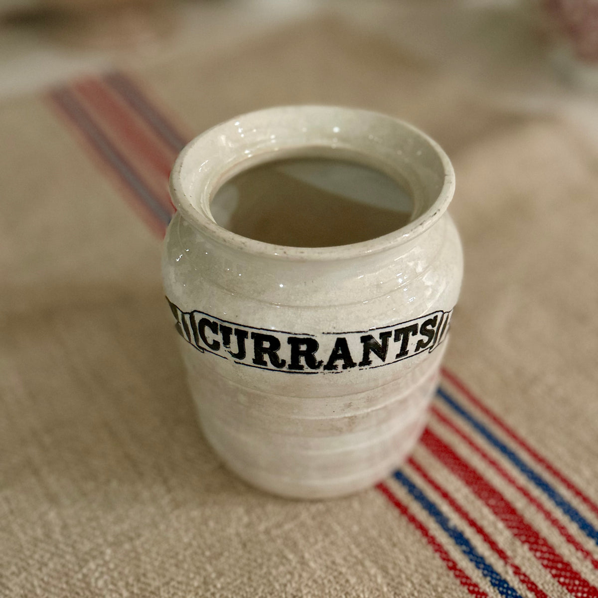 Antique French “Currants” Pantry Jar