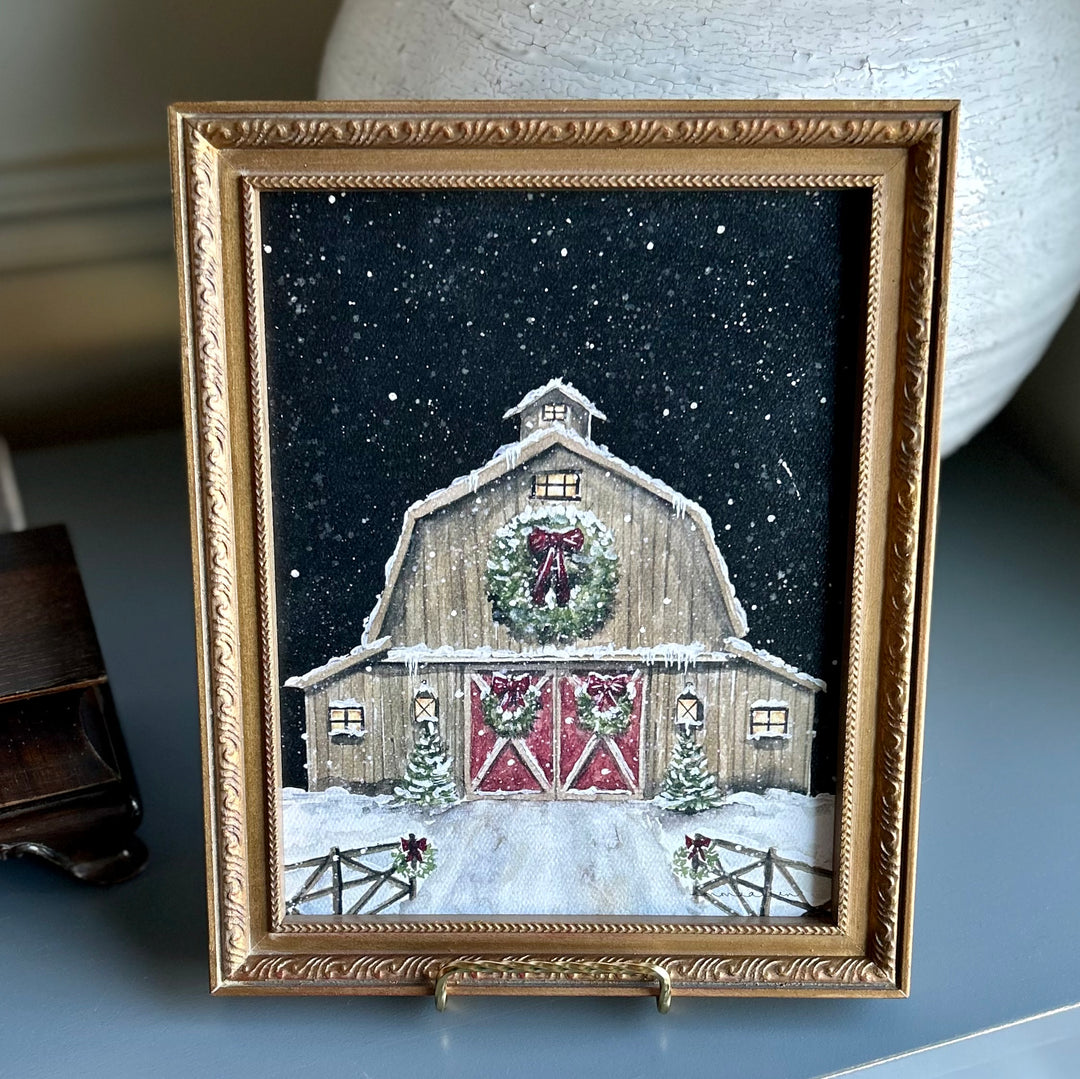 Frosty Farm (framed)