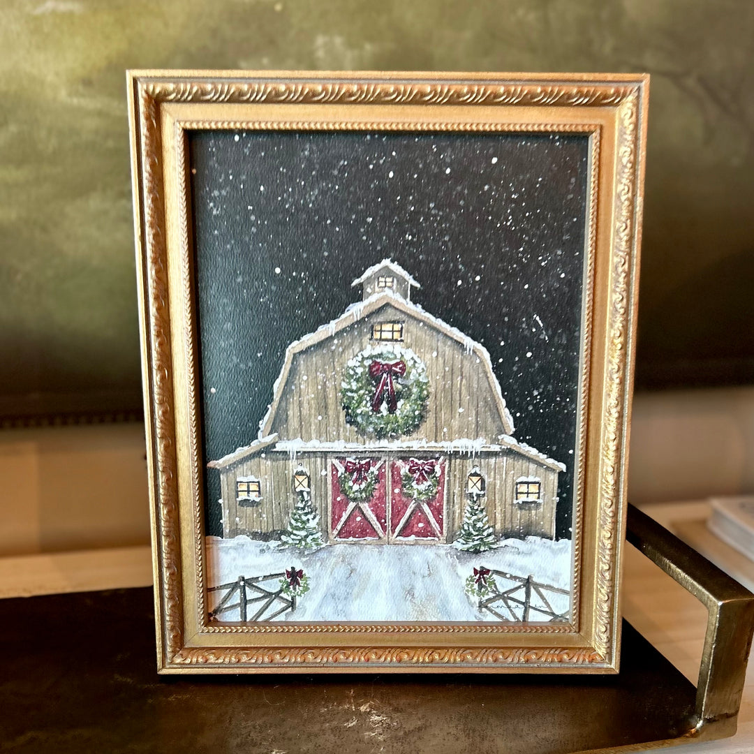 Frosty Farm (framed)
