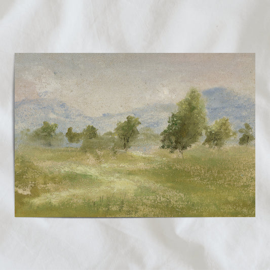 Through the pasture (custom frame) 11x14”
