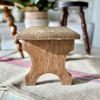 Vintage Primitive French Wooden Milking Stool