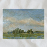 Meadow with bushy trees (antique French frame) 11x14”