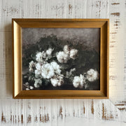 White Roses Vintage Art Print-Framed