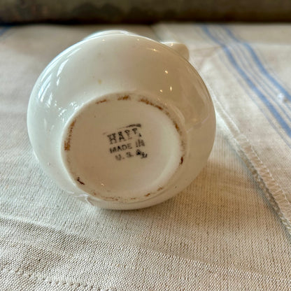 Petite Ironstone Cream & Sugar Pair – Early 1900s English & American Hotelware