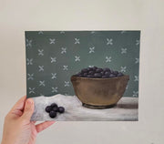 Bowl of berries - framed original 8 x 10”