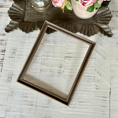 Antique Brass-Toned Beaded Frame