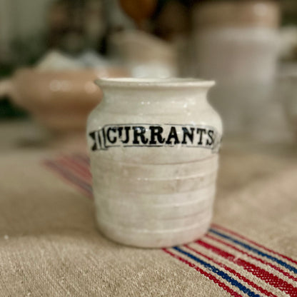 Antique French “Currants” Pantry Jar