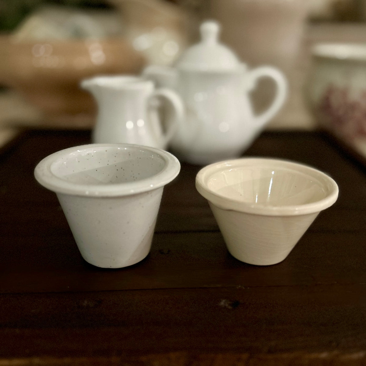 Antique Porcelain Tea Strainer