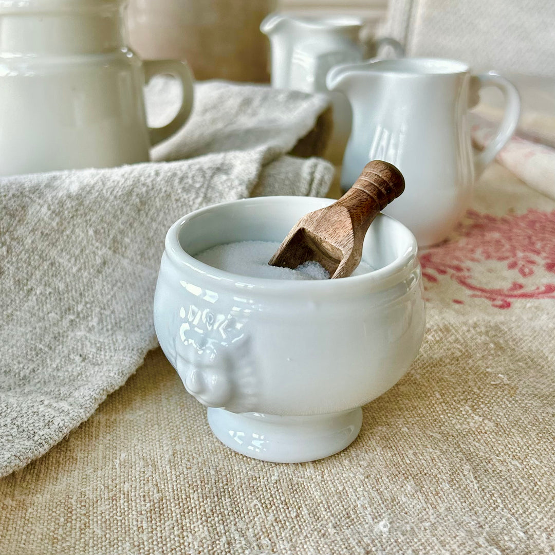 Vintage Mini White Lion Head Bowls, Set of 2