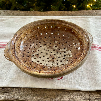 Antique French Earthenware Drainer| France, c. 1880–1920