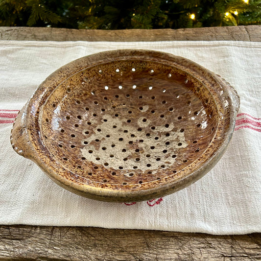 Antique French Earthenware Drainer| France, c. 1880–1920