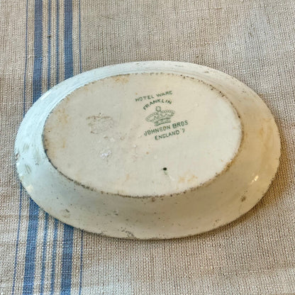 Vintage Johnson Bros “Franklin” Hotel Ware Soap Dish