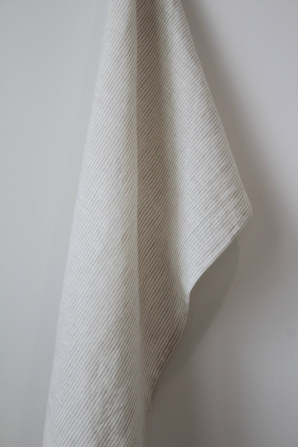 The Sawyer Tea Towel- Beige Pinstripe